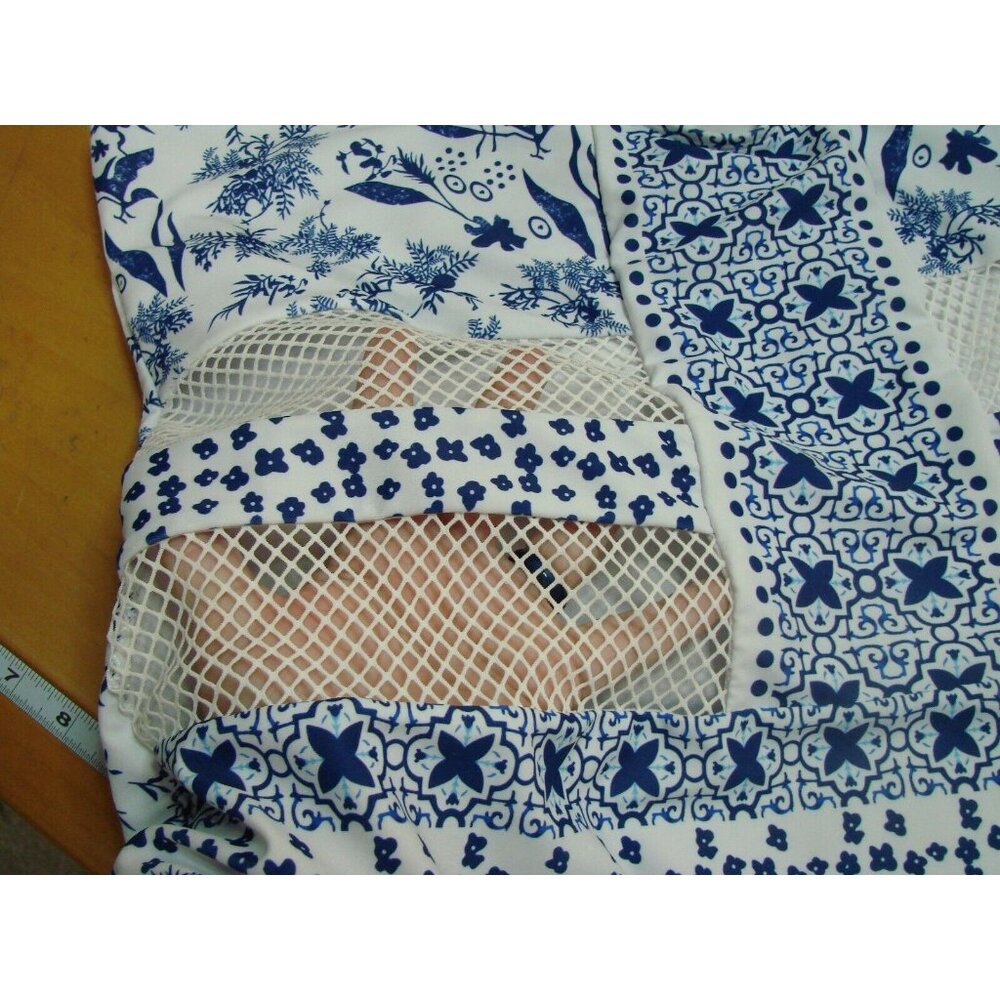 Floryday Womens Size XXL 1 Piece Mesh Middle Swimsuit Swimwear Bathing Suit Blue - Picture 8 of 11